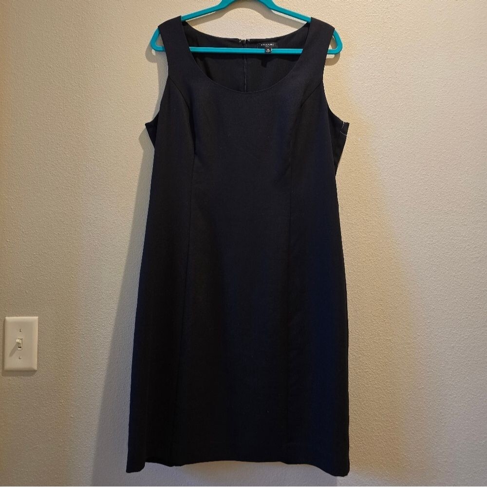 Tahari ASL Elegant Navy Midi Dress Sz 14